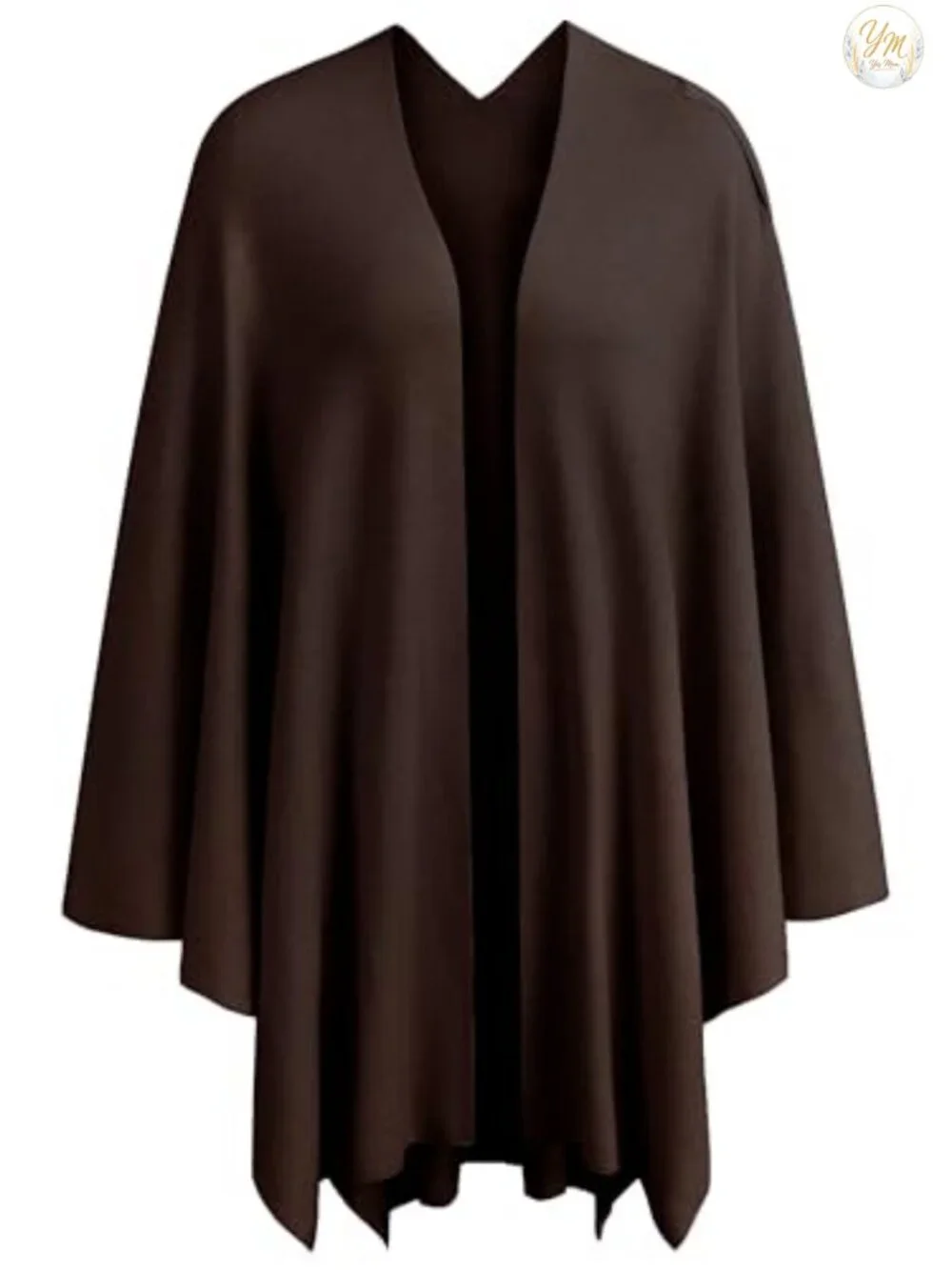 Cross Front Poncho Sweater Wrap Cape Knitted Shawl for Fall Winter